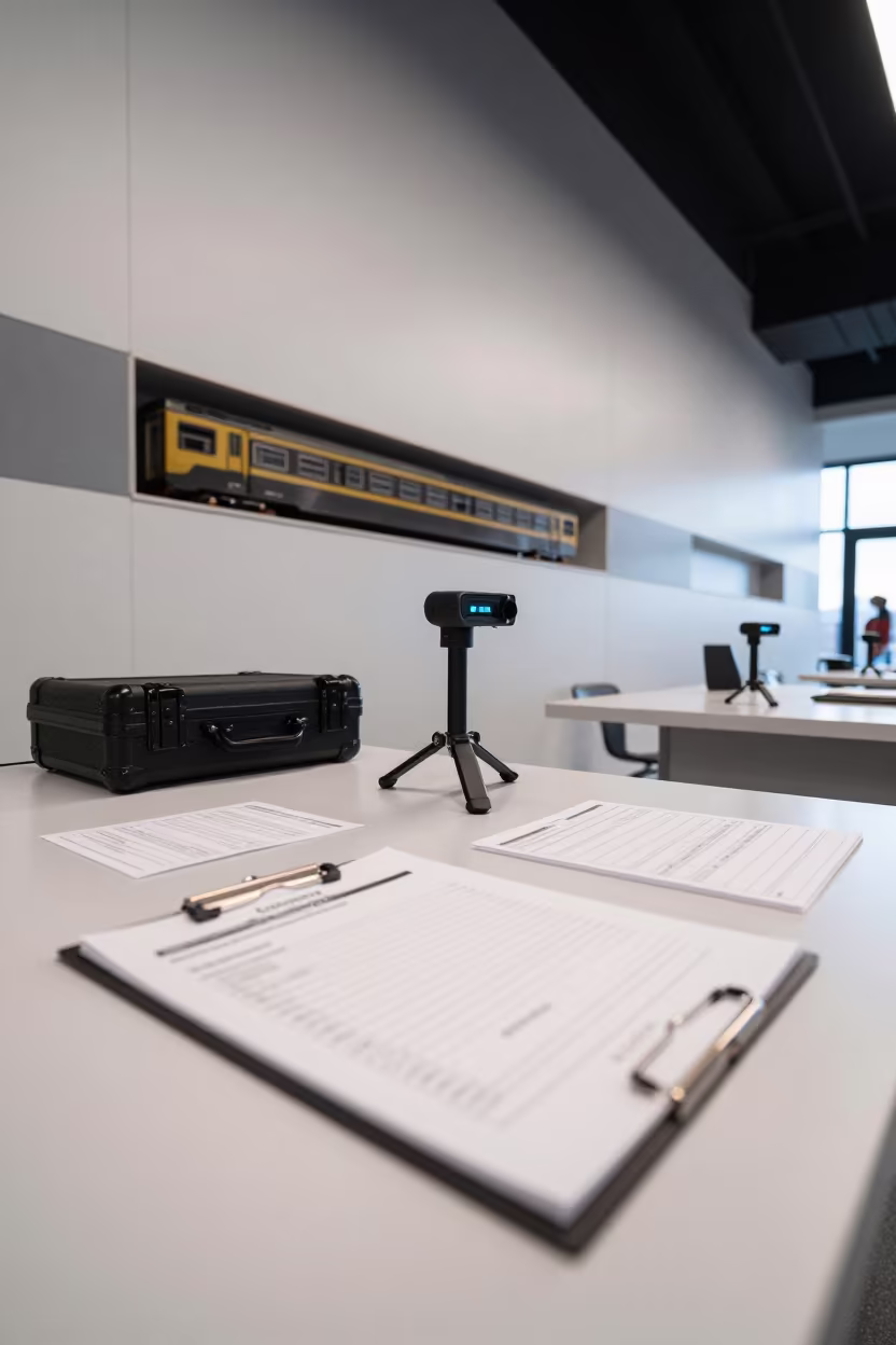 Train Car Embedded Gym Desk Concordia in at a gym check-in desk in Concordia