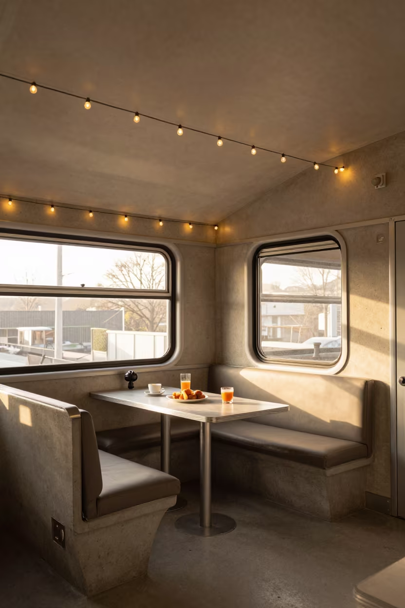 Train Car in Madrid Attic Breakfast Nook in in a breakfast nook in Sol, Madrid