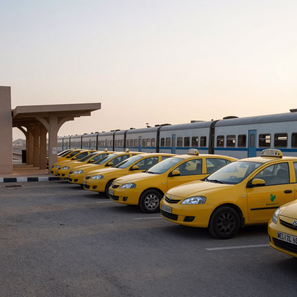 Train Station at First Light Of Dawn in Muscat in in Muscat, Oman