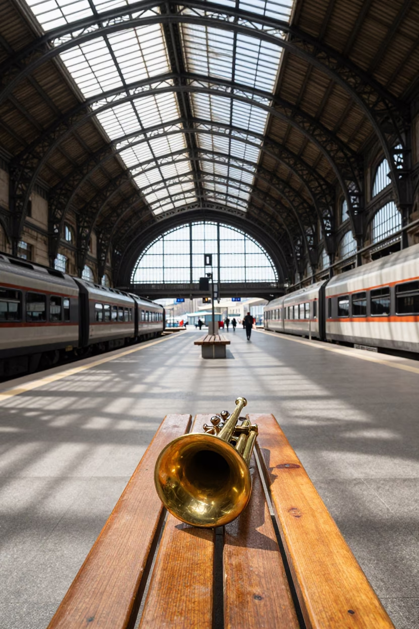 Train Station in Marseille at Midday Light in in Marseille, France