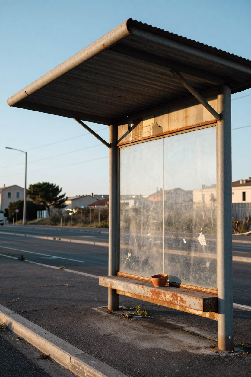 Tram Stop in Marseille in in Marseille, France