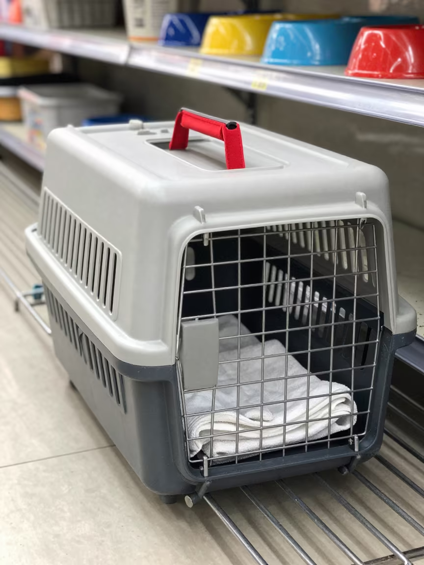Trap Neuter Crate Rail in Tiruchirappalli Store in inside a pet store aisle in Tiruchirappalli
