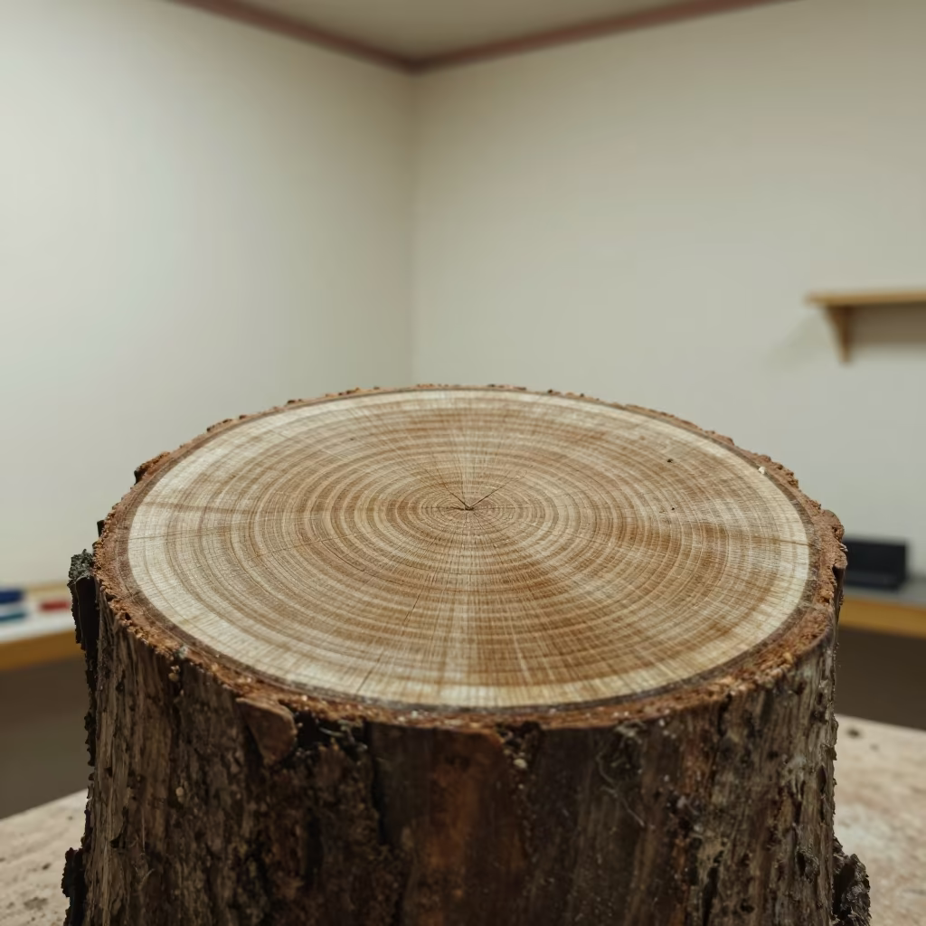 Tree Ring Growth Macro Stump Cairo Workshop in inside a goldsmith workshop behind the market lane in Downtown, Cairo