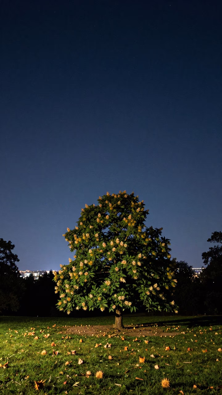 Treptower Park in Berlin at The Deepest Night Sky Light in in Berlin, Germany