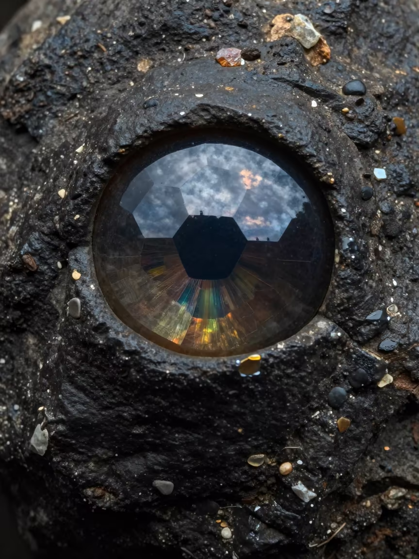 Trilobite Compound Eye Detail Late Afternoon in near Hyderabad