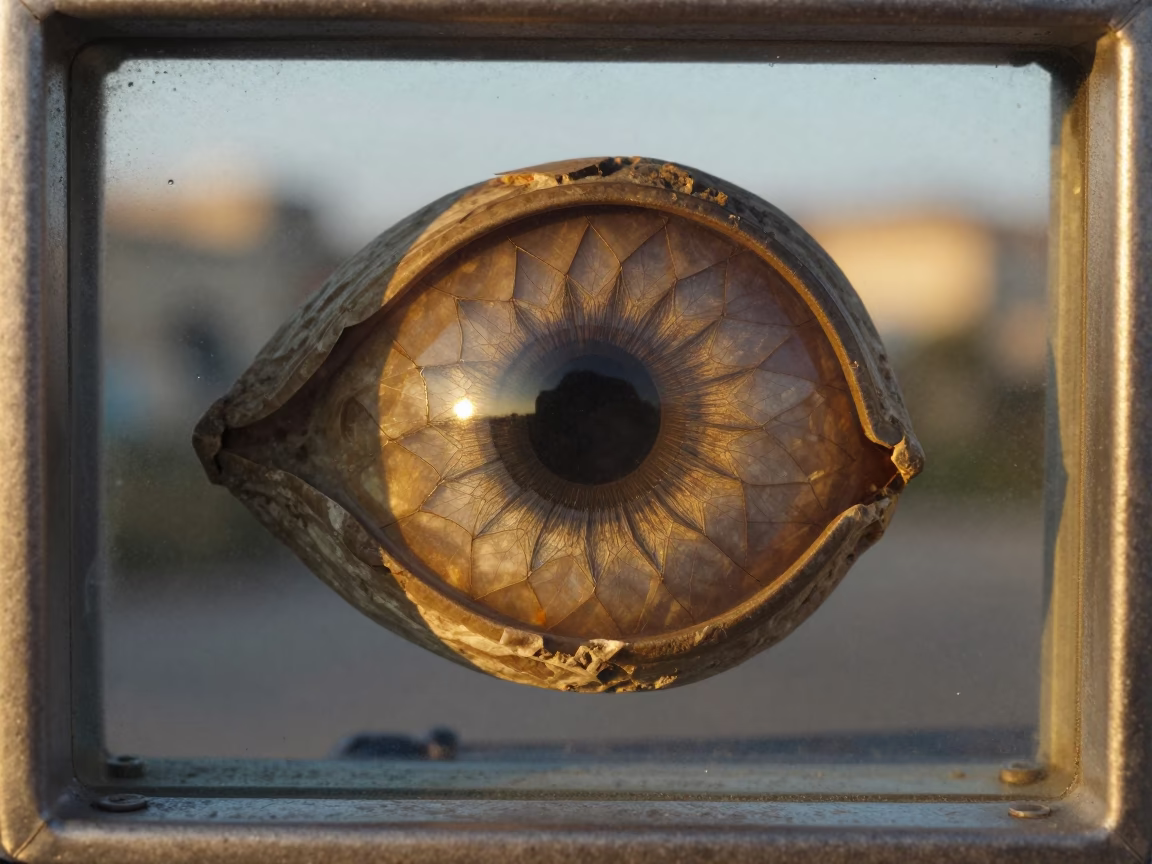 Trilobite Compound Eye Detail Golden Hour in in Matera