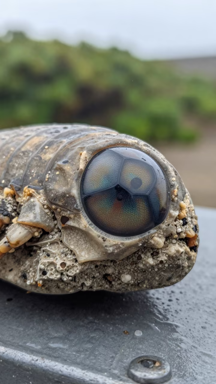 Trilobite Fossil Compound Eye Detail in near Da Nang