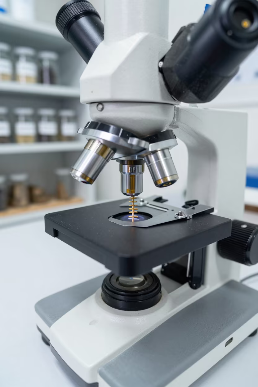 Trilobite Spine Microscope Archive Prep in in a specimen archive room in Karadeniz Ereğli