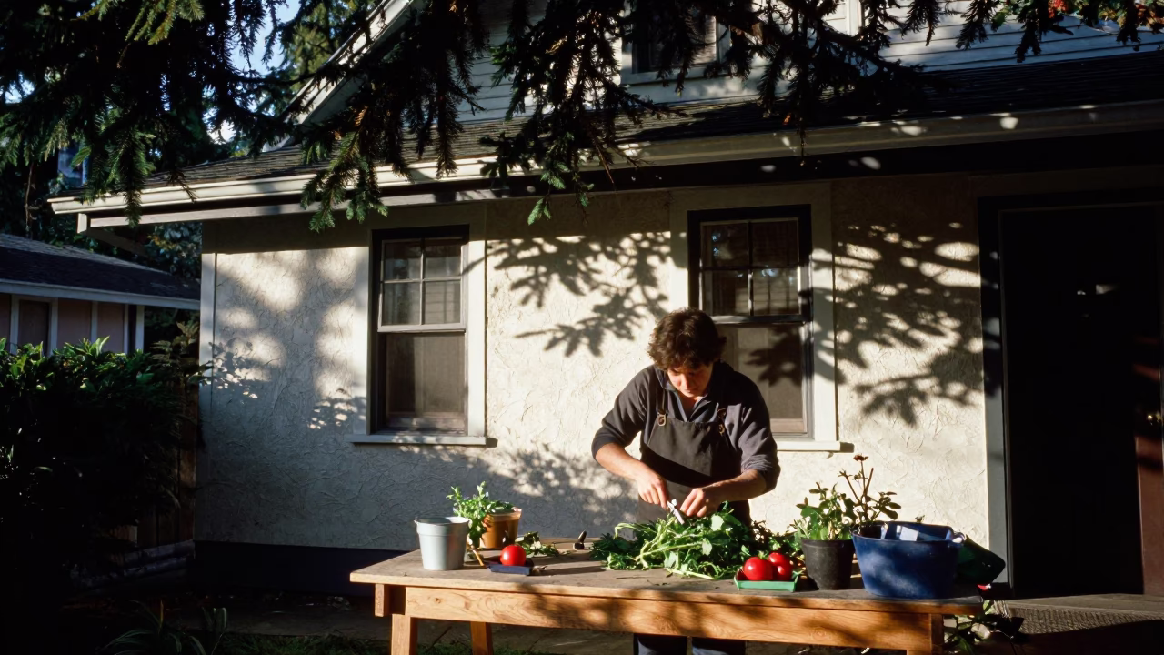 Trimming Herbs in Seattle in in Seattle, Washington, United States
