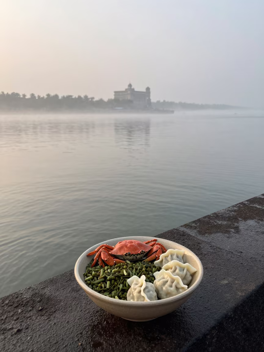 Trinidadian Callaloo Bowl Near Mumbai Fort Dawn in near Fort, Mumbai