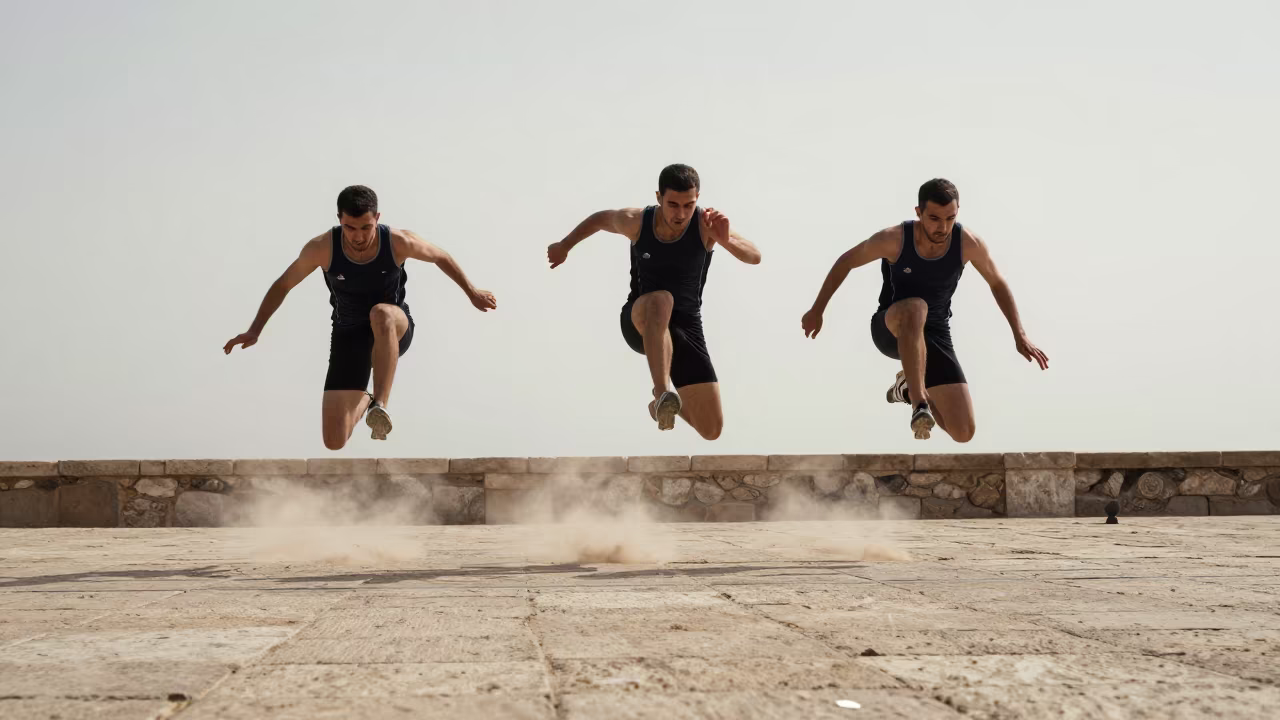 Triple Jumper Mid-Hop Harbor Quay in at a harbor quay near Mazar-i-Sharif
