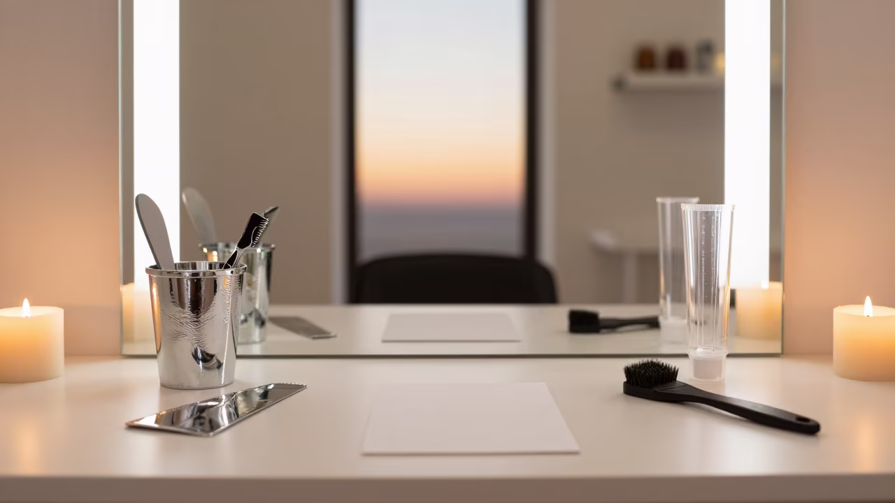 Tripoli Salon Vanity Mirror Glow in inside a salon row in Tripoli