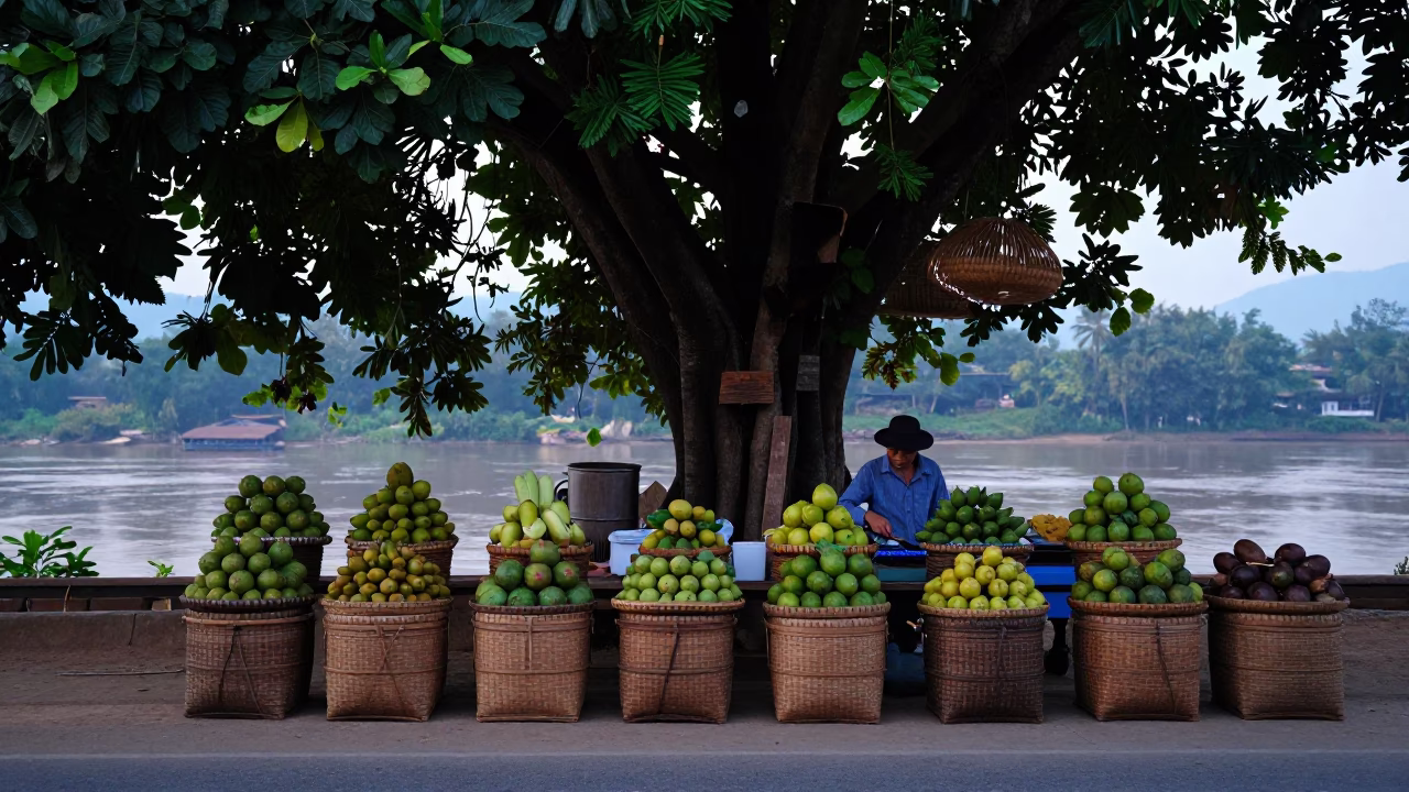 Tropical Fruit in Luang Prabang in in Luang Prabang, Laos