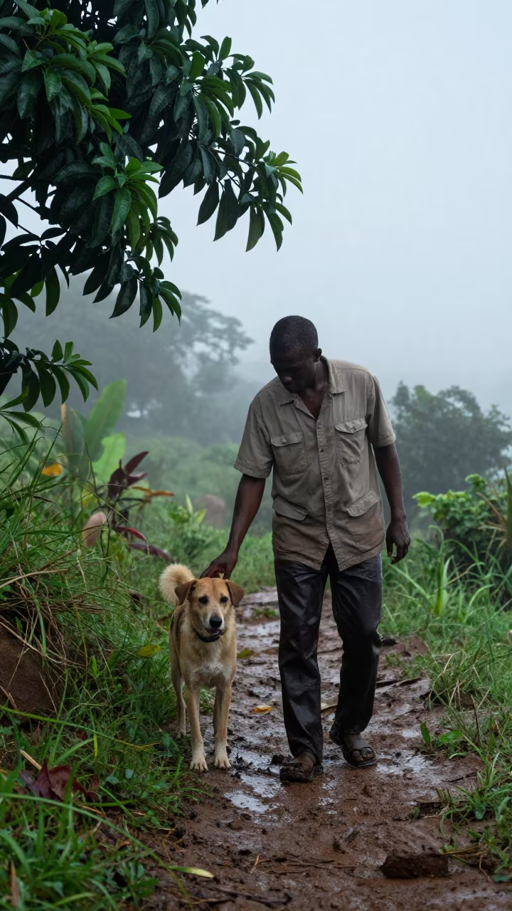 Truffle Hunter Dog Dawn Hillside Lagos in on a hillside near Lagos