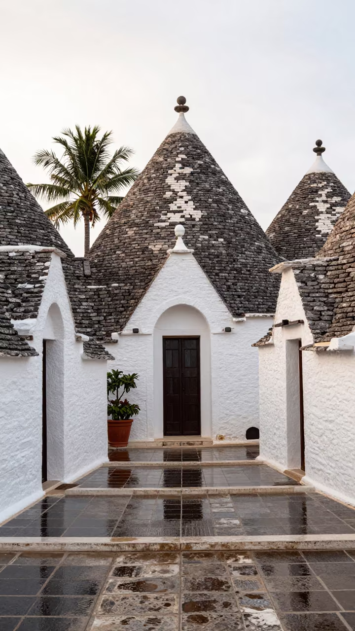 Trulli Village Reflections in Tiled Stair Hall in inside a tiled stair hall near Gqeberha