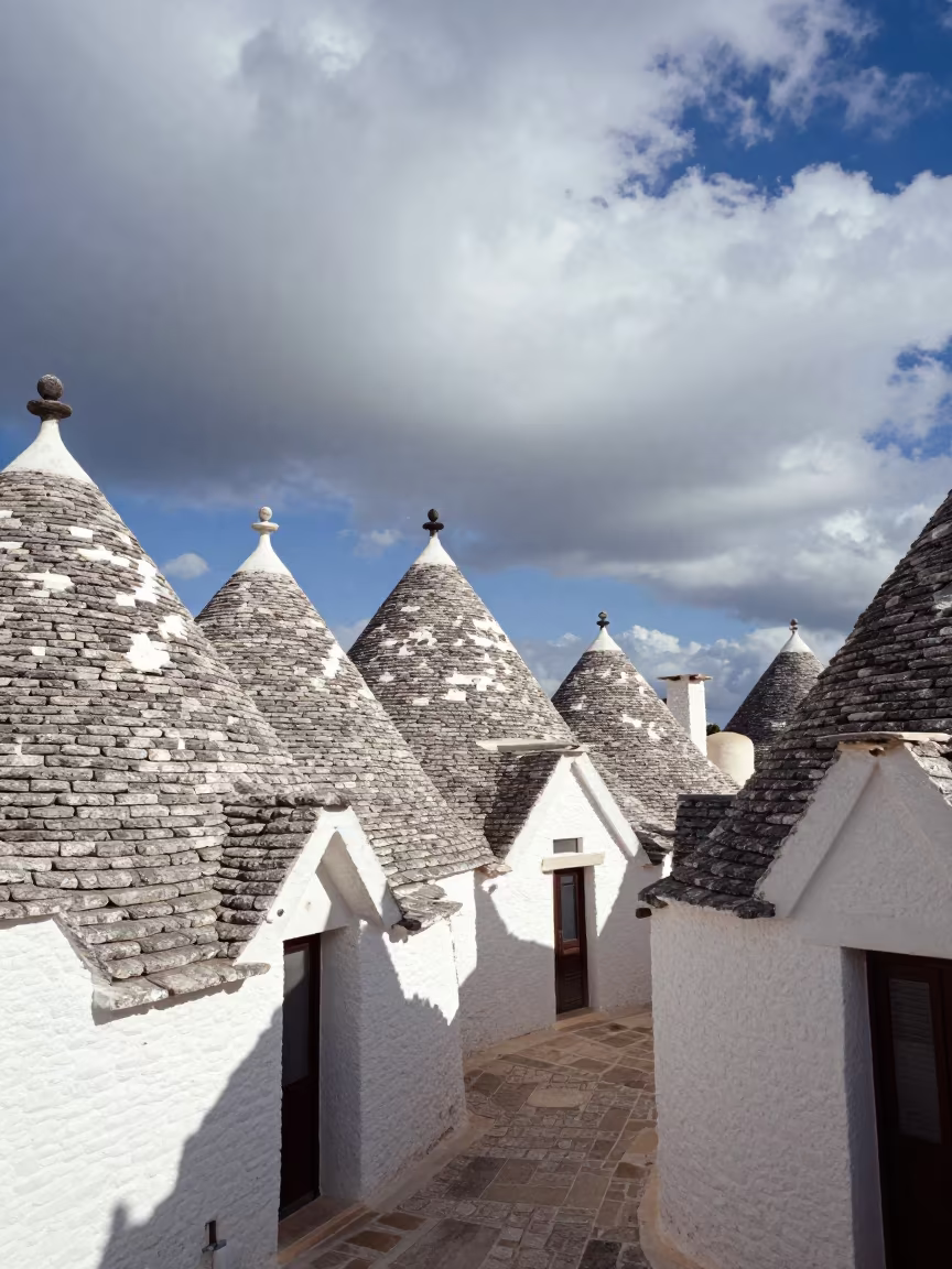 Trullo Cluster in Victoria Seychelles Sky in inside a skylit passageway in Victoria Seychelles