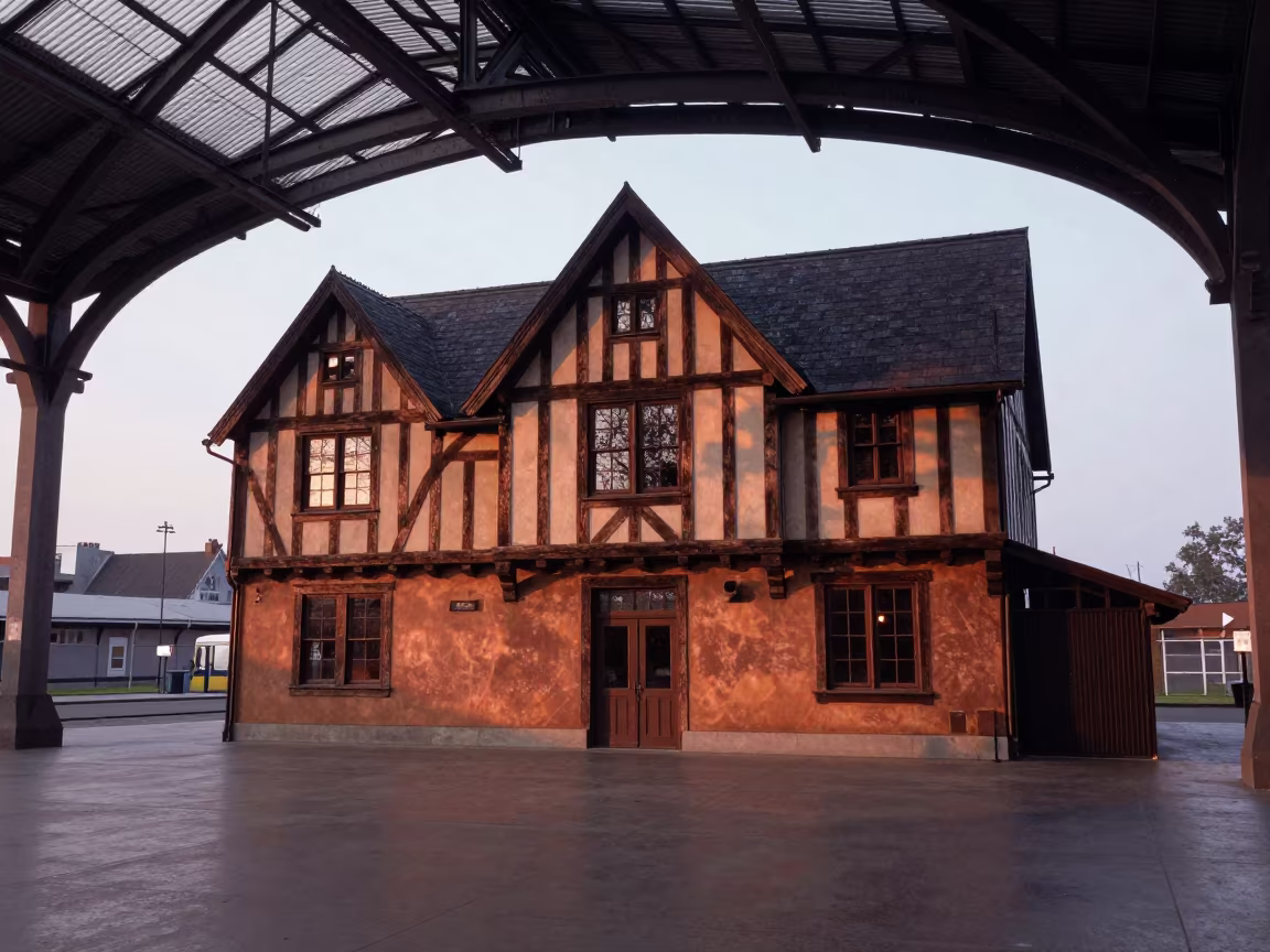Tudor House Inside Restored Train Terminal Tamale in inside a restored train terminal in Tamale