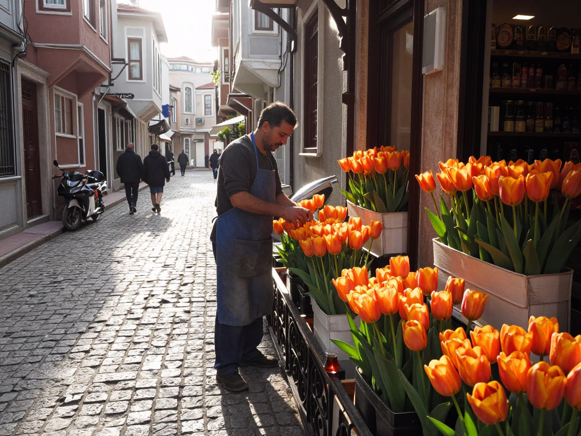 Tulip Bulbs in Istanbul in in Istanbul, Turkey