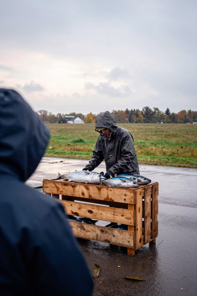 Tuna Auction Near Ottawa Fields in near open fields near Ottawa