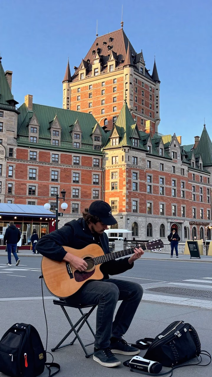 Tuning Guitar in Quebec City in in Quebec City, Quebec, Canada