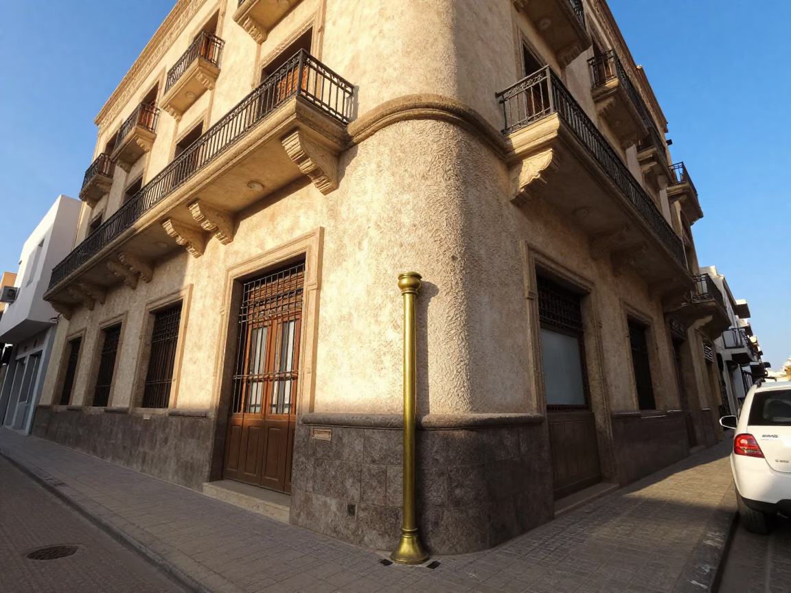 Tunis Brass Handle at The Early Afternoon Light in in Tunis, Tunisia