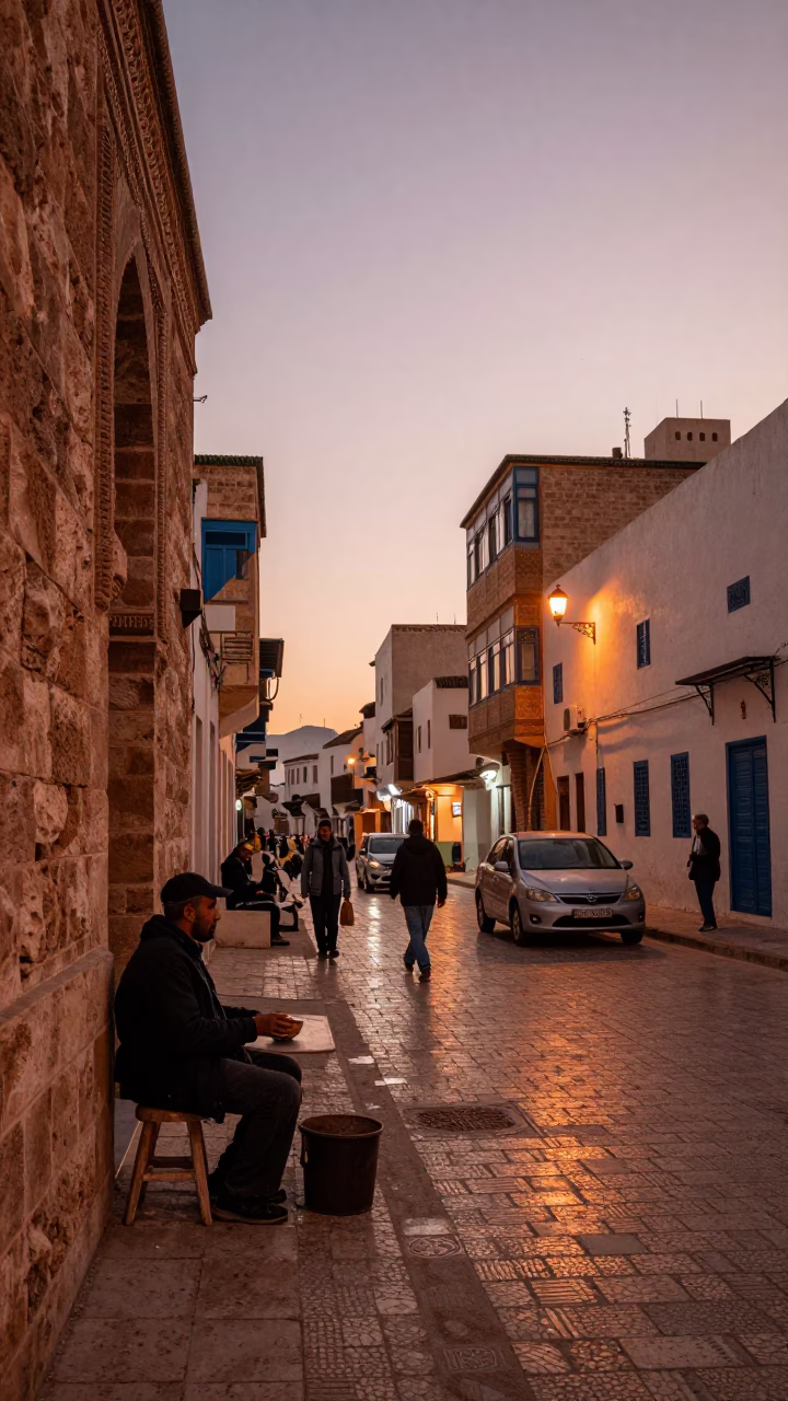Tunis Copper-toned Dusk at Copper-toned Light Before Dusk in in Tunis, Tunisia