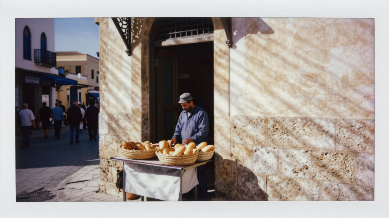 Tunis Midday Scene at Midday Light in in Tunis, Tunisia