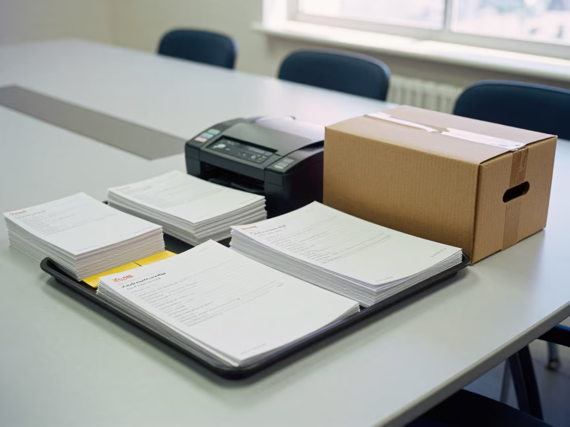 Tunis Office Mail Merge Tray Morning Light in inside a conference room in Tunis