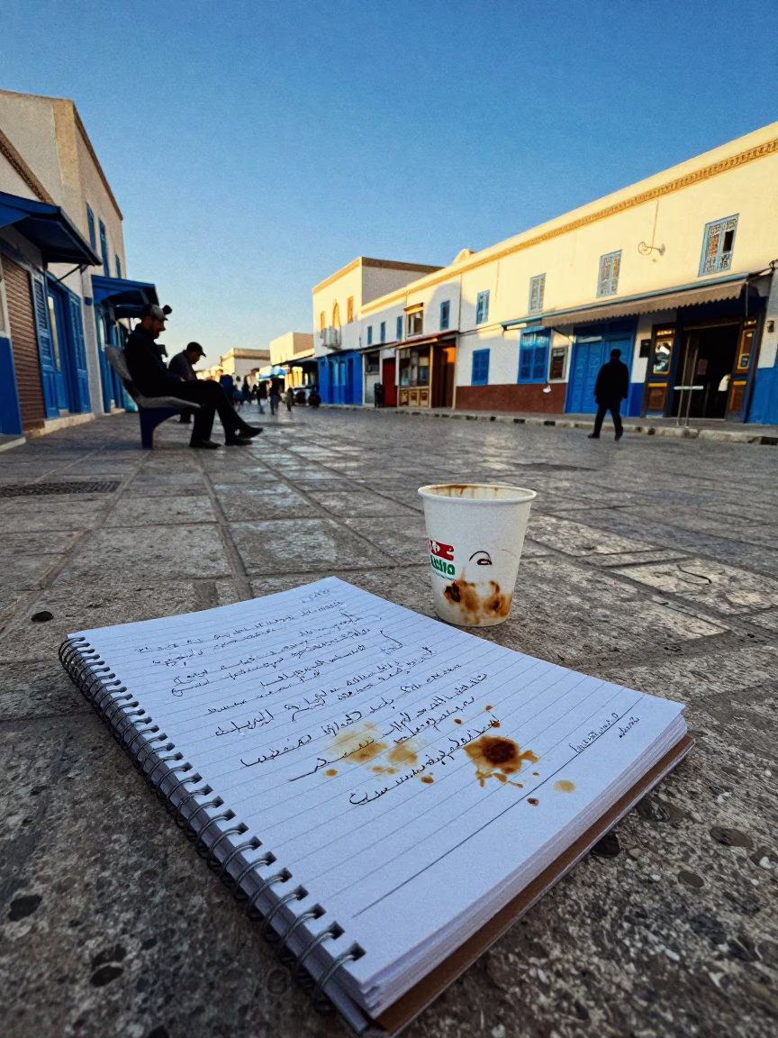 Tunis Scene Medina at Clear Late-afternoon Light in in Tunis, Tunisia