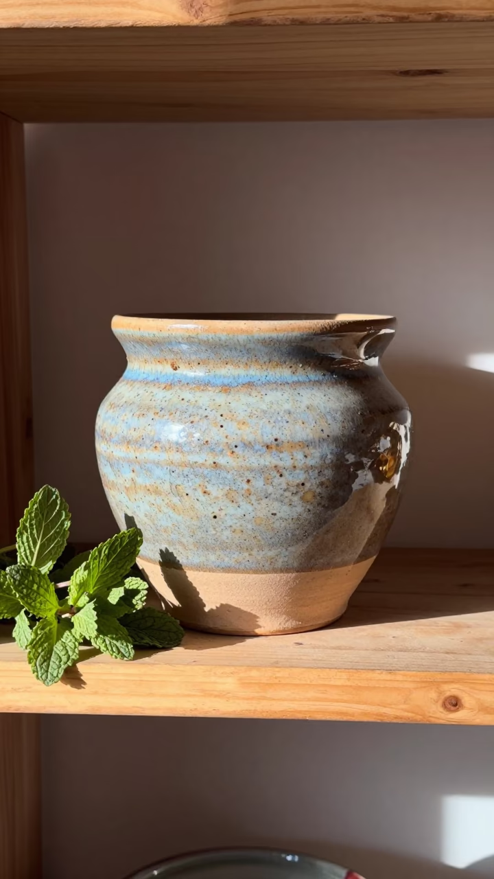 Tunis Speckled Stoneware Pot in in Tunis, Tunisia