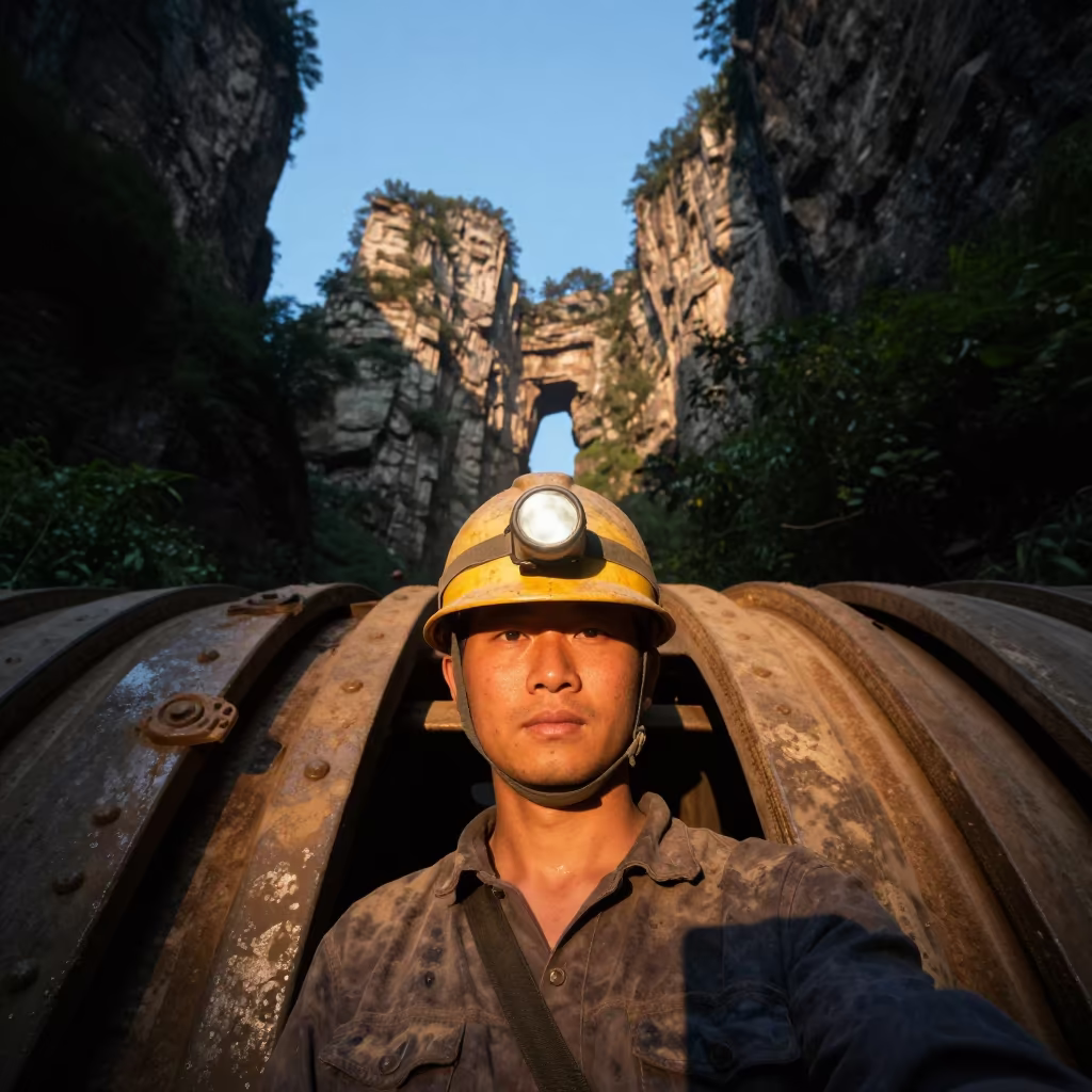 Tunnel Borer in Zhangjiajie Dust in in Zhangjiajie