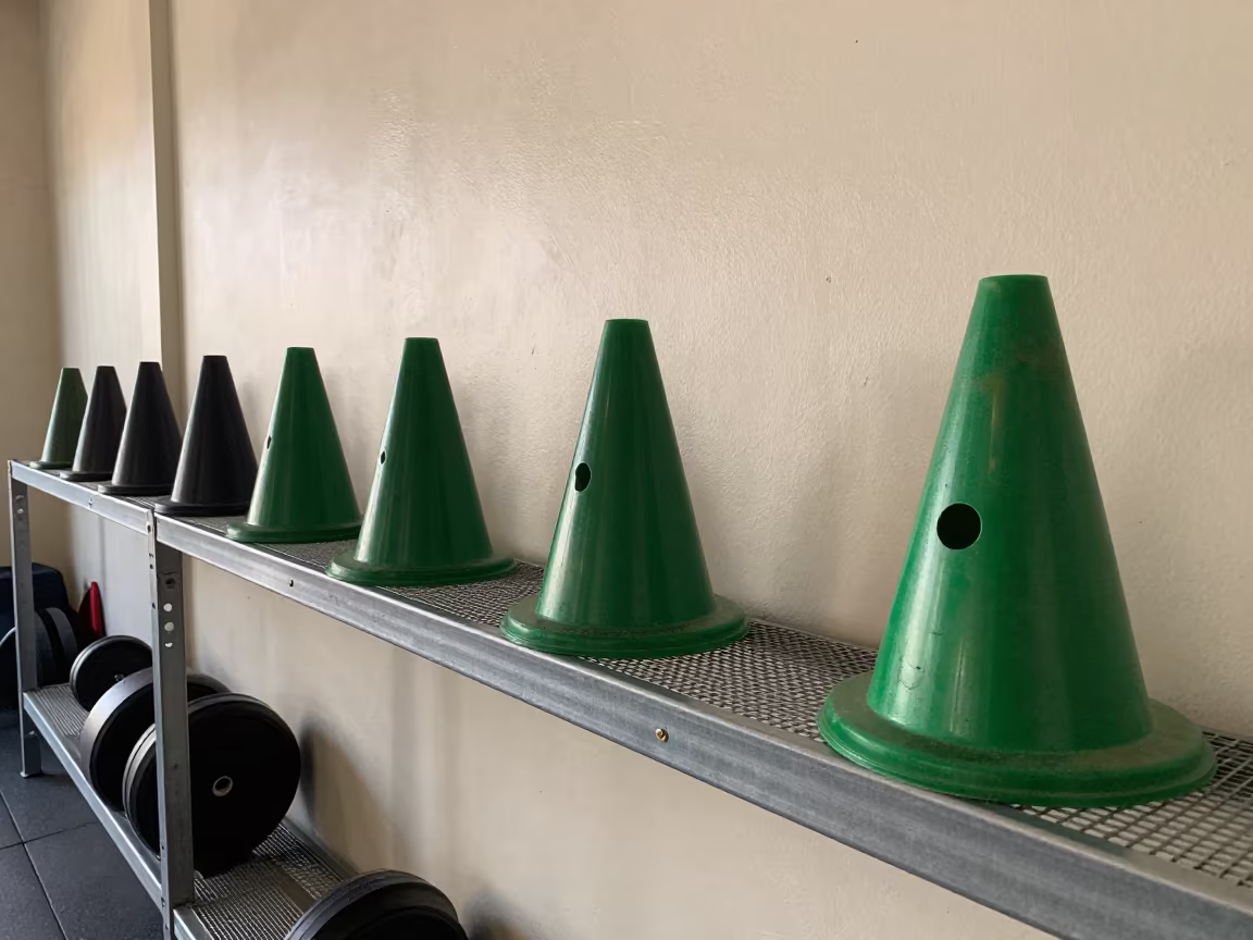 Turf Marker Cone Shelf in Cebu Strength Room in inside a strength room in Cebu