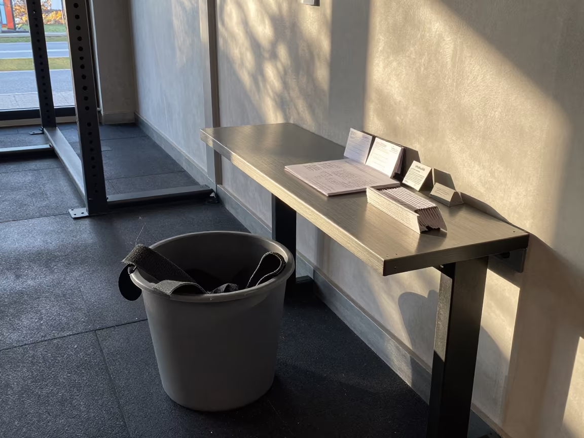 Turf Sled Strap Bucket Gym Check-in Desk in at a gym check-in desk near Karadeniz Ereğli