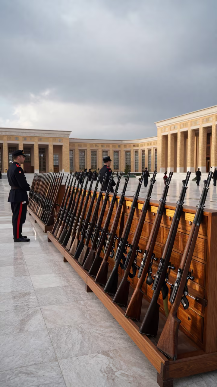Turkish Armorer Bore Light Inspection Ceremony in in a ceremonial hall in Ankara
