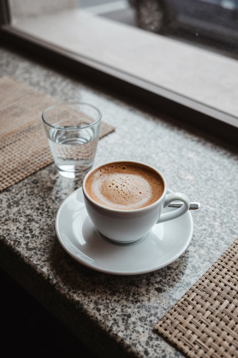 Turkish Coffee Foam on Quezon City Counter in at a coffee bar counter in Quezon City