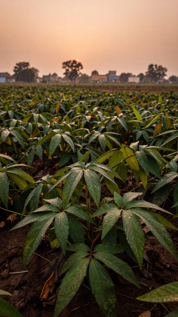 Turmeric Field Near Bapu Bazaar in Late Autumn in near Bapu Bazaar, Jaipur