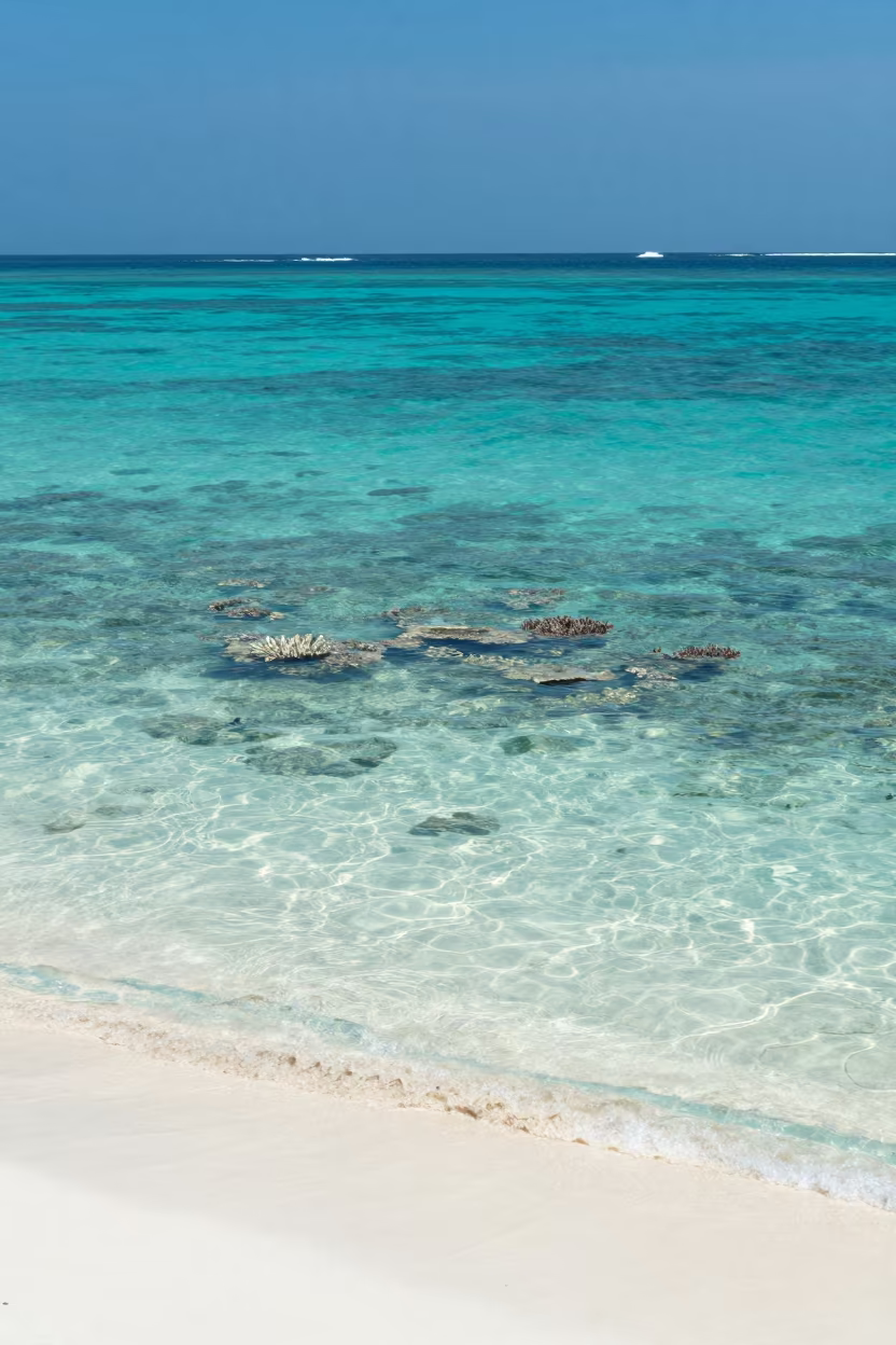 Turquoise Atoll Lagoon Singapore Coral Shelf in along a coral shelf near Singapore