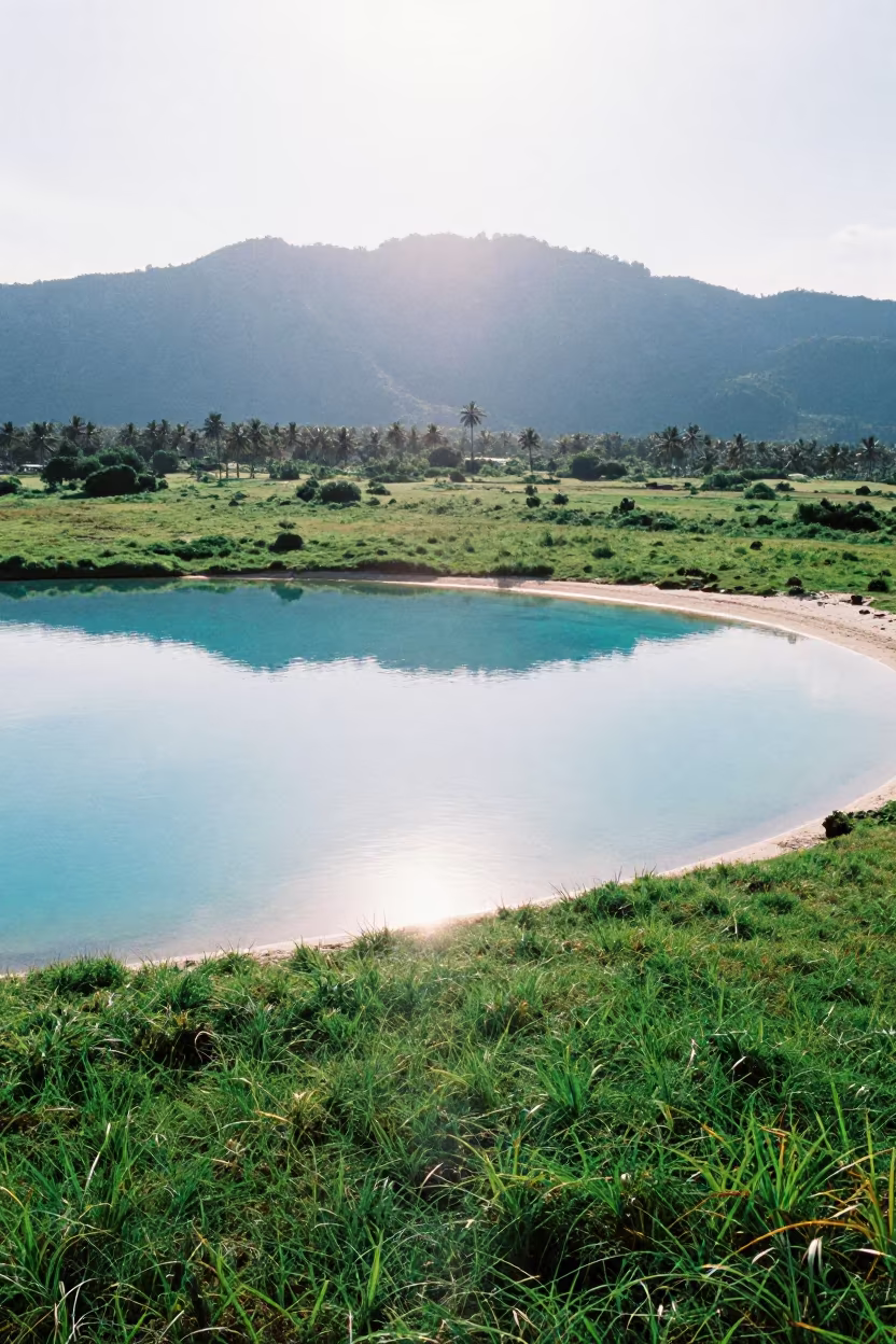 Turquoise Lagoon Coral Atoll Floodplain Reflections Sri Lanka in across a floodplain after rain in Sri Lanka