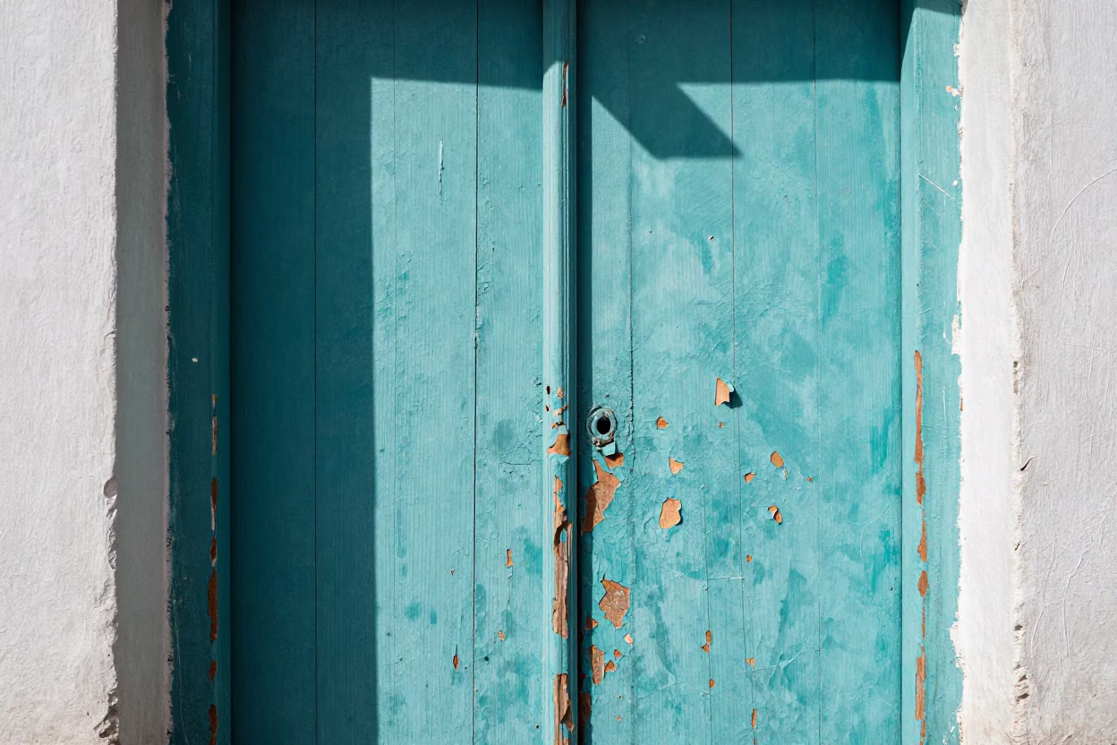 Turquoise Paint in Cartagena in in Cartagena, Colombia