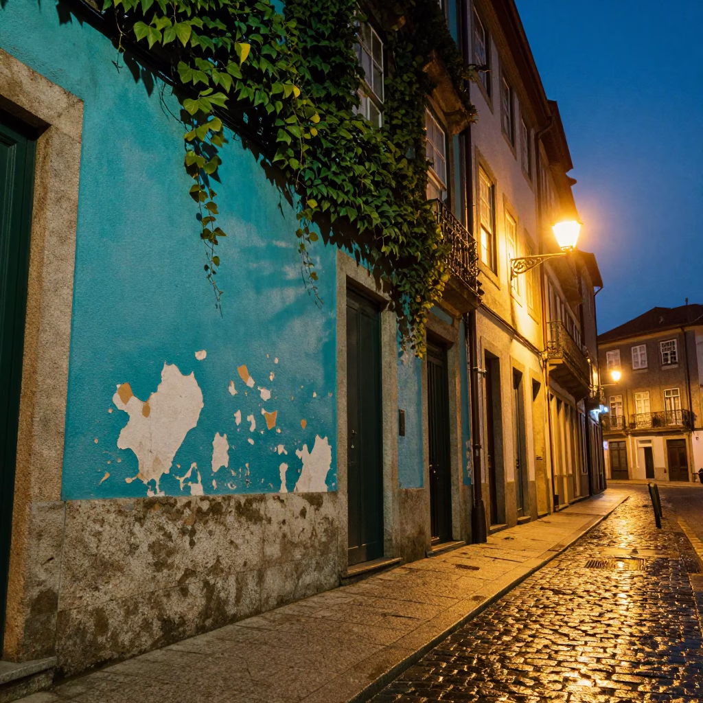 Turquoise Paint in Porto in in Porto, Portugal