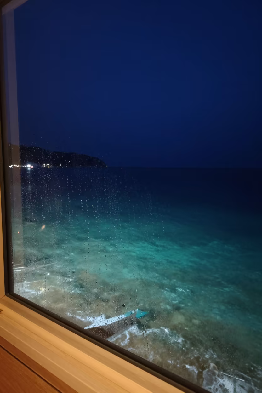 Turquoise to Navy Sea Study Night Busan in near Busan