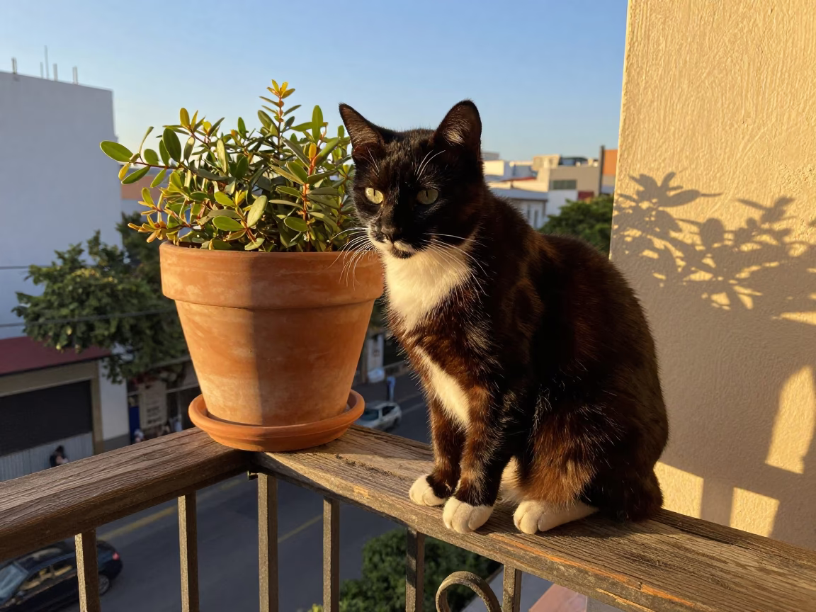 Tuxedo Cat in Buenos Aires in in Buenos Aires, Argentina