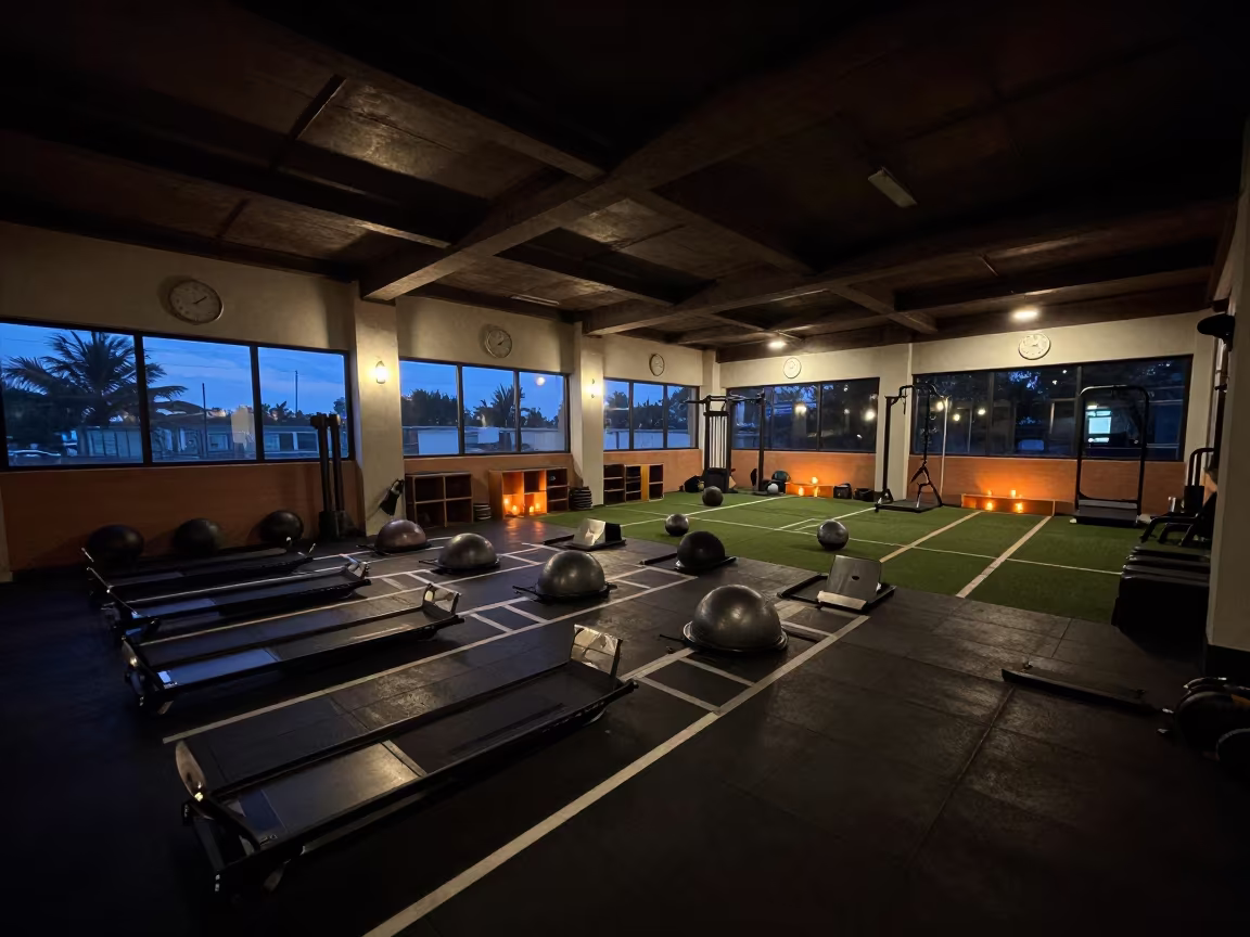 Twilight Circuit Training Floor With Sled Lanes in inside a strength room in Yavatmal