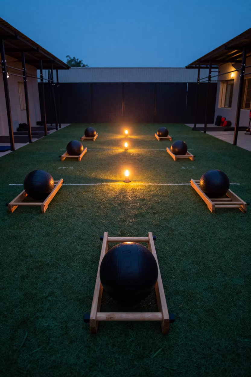 Twilight Circuit Training Room with Interval Clocks in inside a strength room in Surat