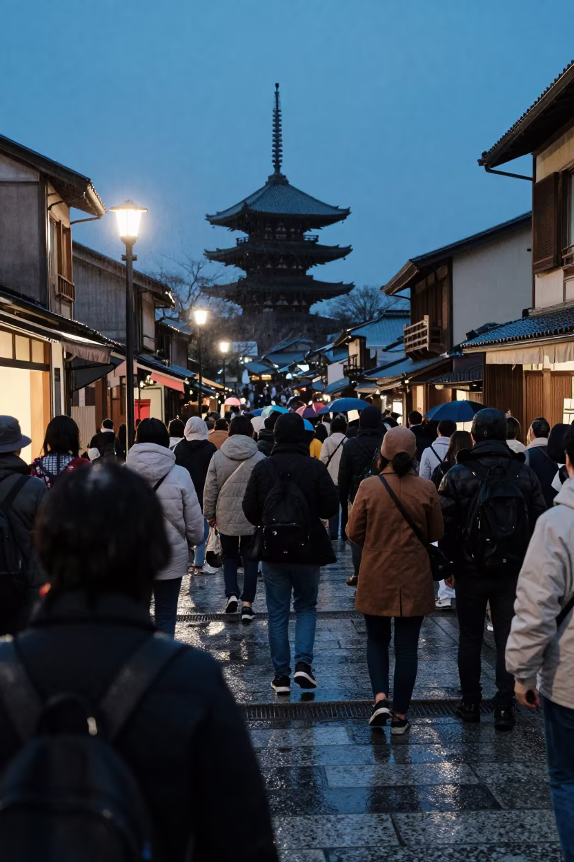 Twilight Civic Gathering on Kamakura Steps in on the steps of city hall in Kamakura