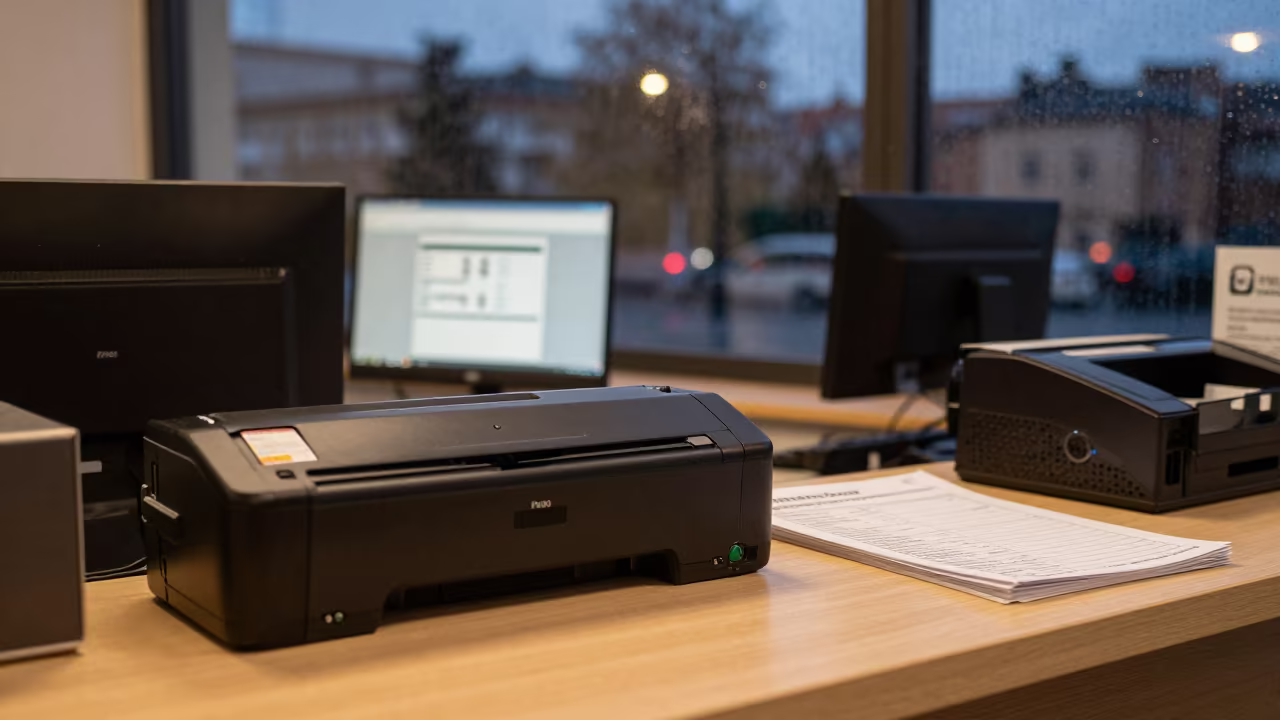 Twilight Copy Room Monsoon Belgrade Office in at an office reception desk in Belgrade