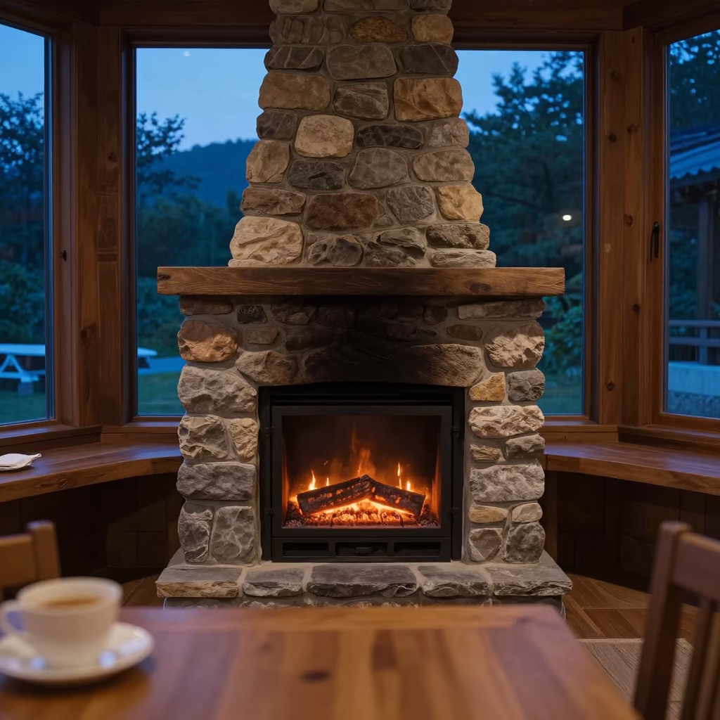 Twilight Embers in Incheon Breakfast Nook in in a breakfast nook in Incheon