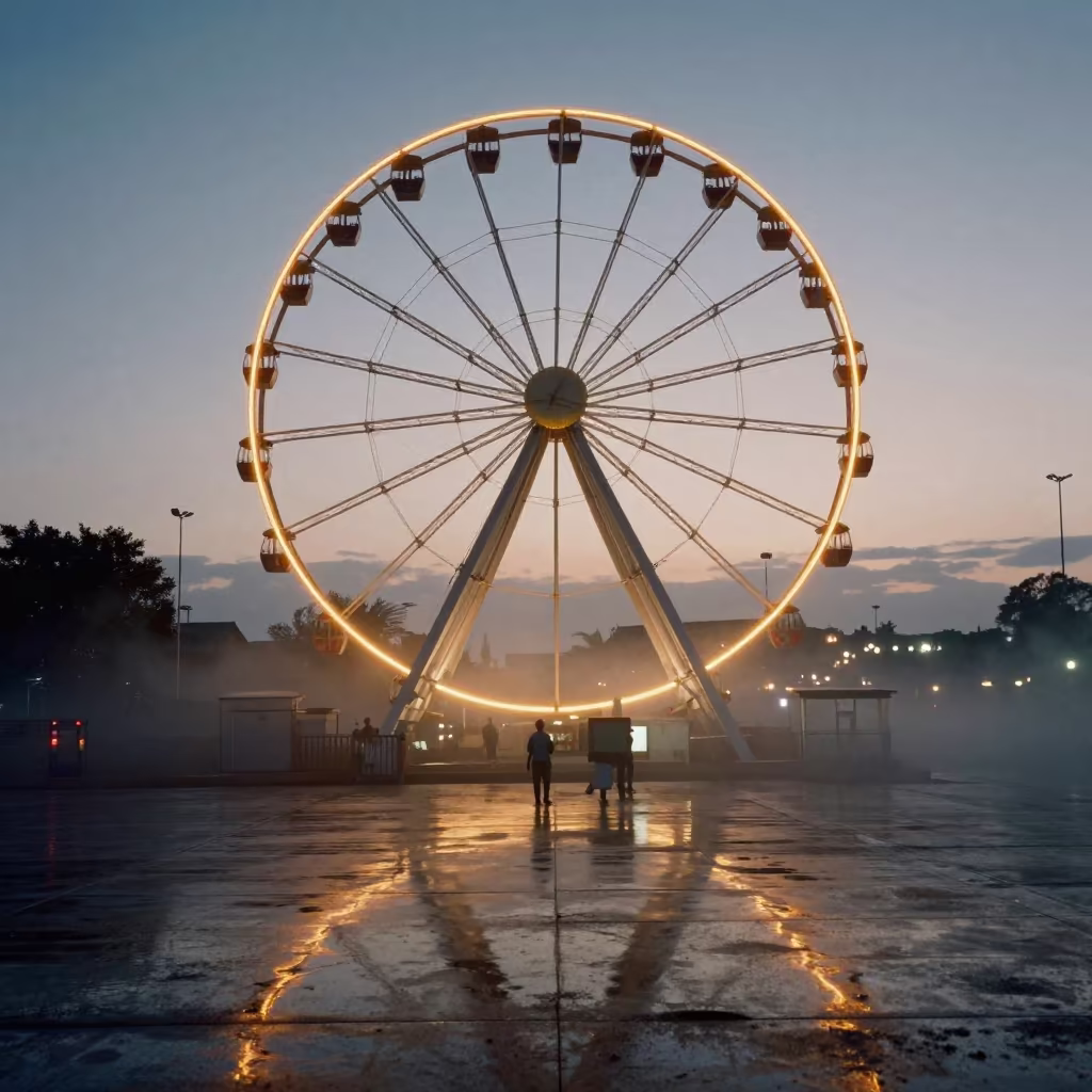 Twilight Ferris Wheel Niamey Mist in near Niamey