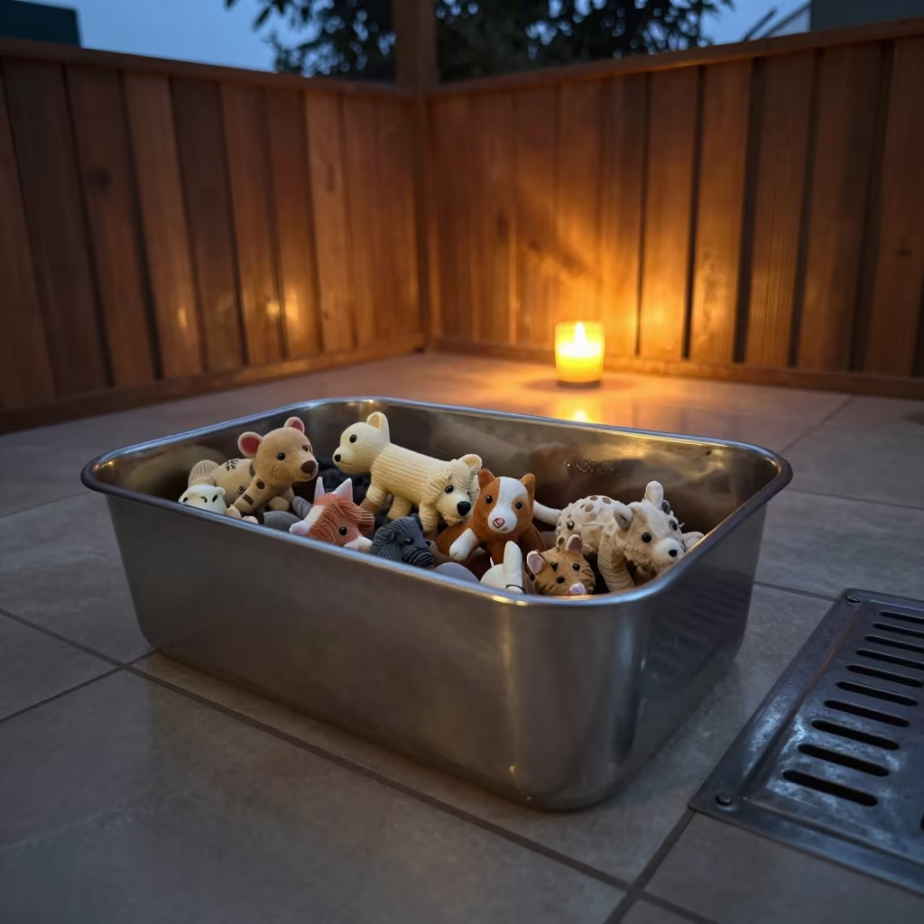 Twilight Glow in Yangon Grooming Bay with Chew Toys in inside a grooming bay near Yangon