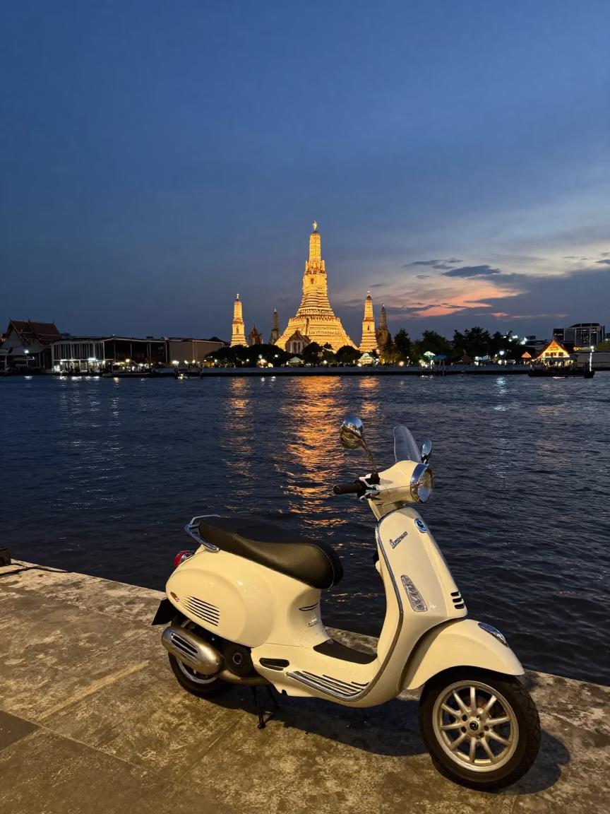 Twilight Horizon in Bangkok at Indigo Twilight After Sunset in in Bangkok, Thailand